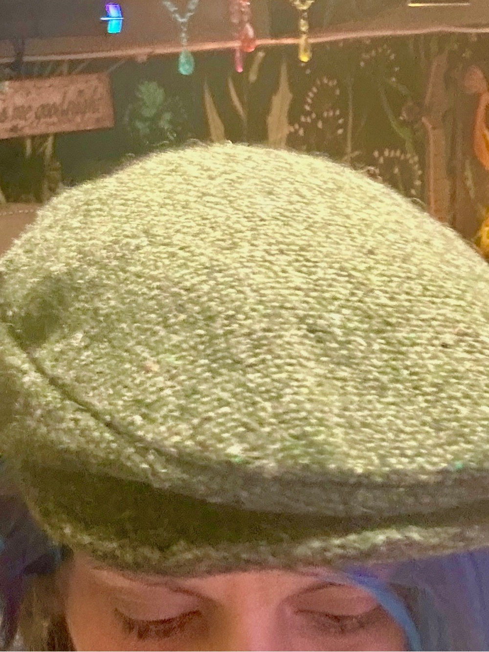Hanna Green Tweed Newsboy Cap